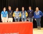 River Valley High School students Ian Burgan, Katie Longacre, Allie Woodford, Emily Griffith, Christin Tackett, and Cullen Cook placed 1st in the team competition.