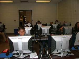 Getting ready for the test. Photo from Marion Technical College.